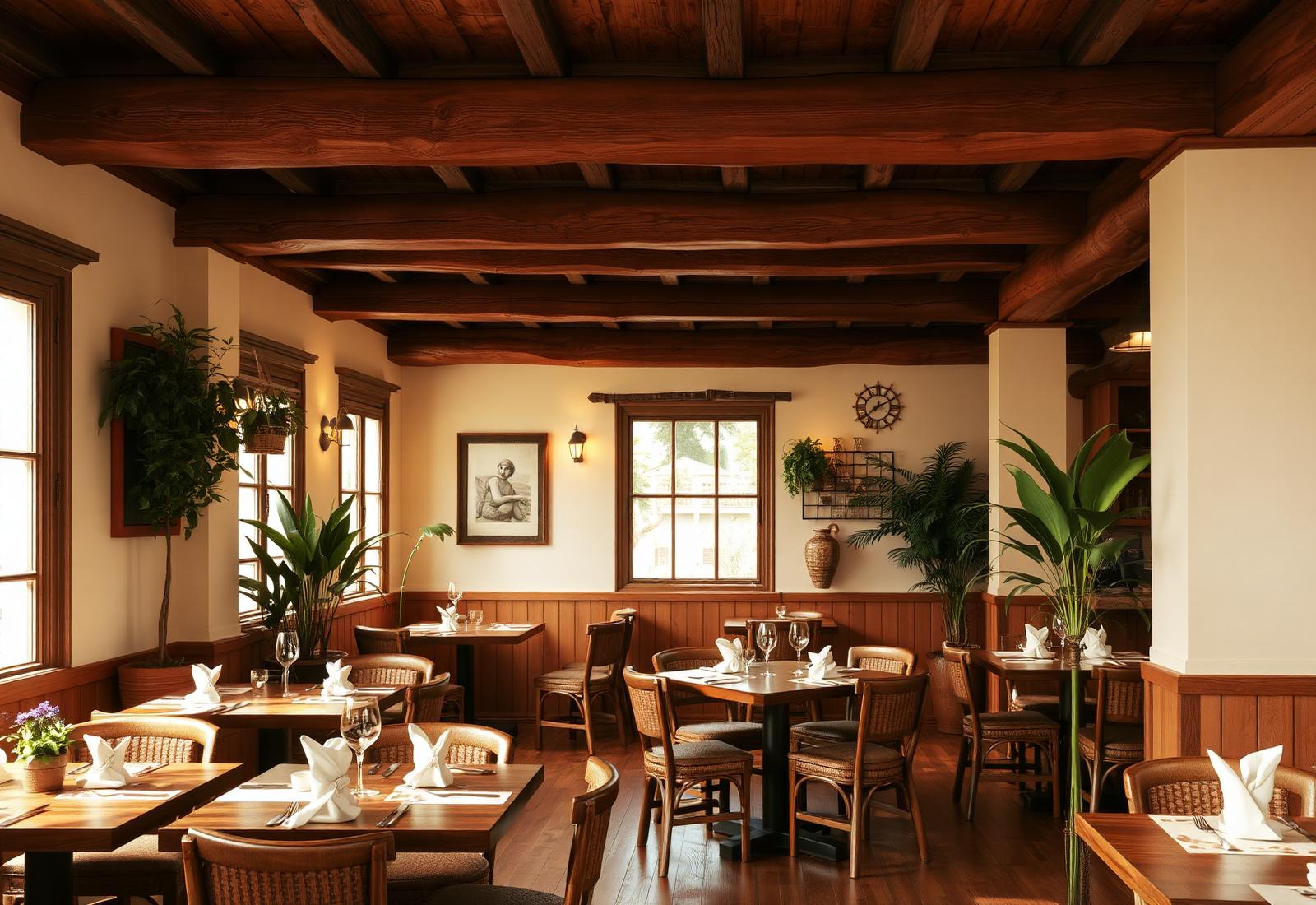 Warm rooftop dining room at Grand View, Giza